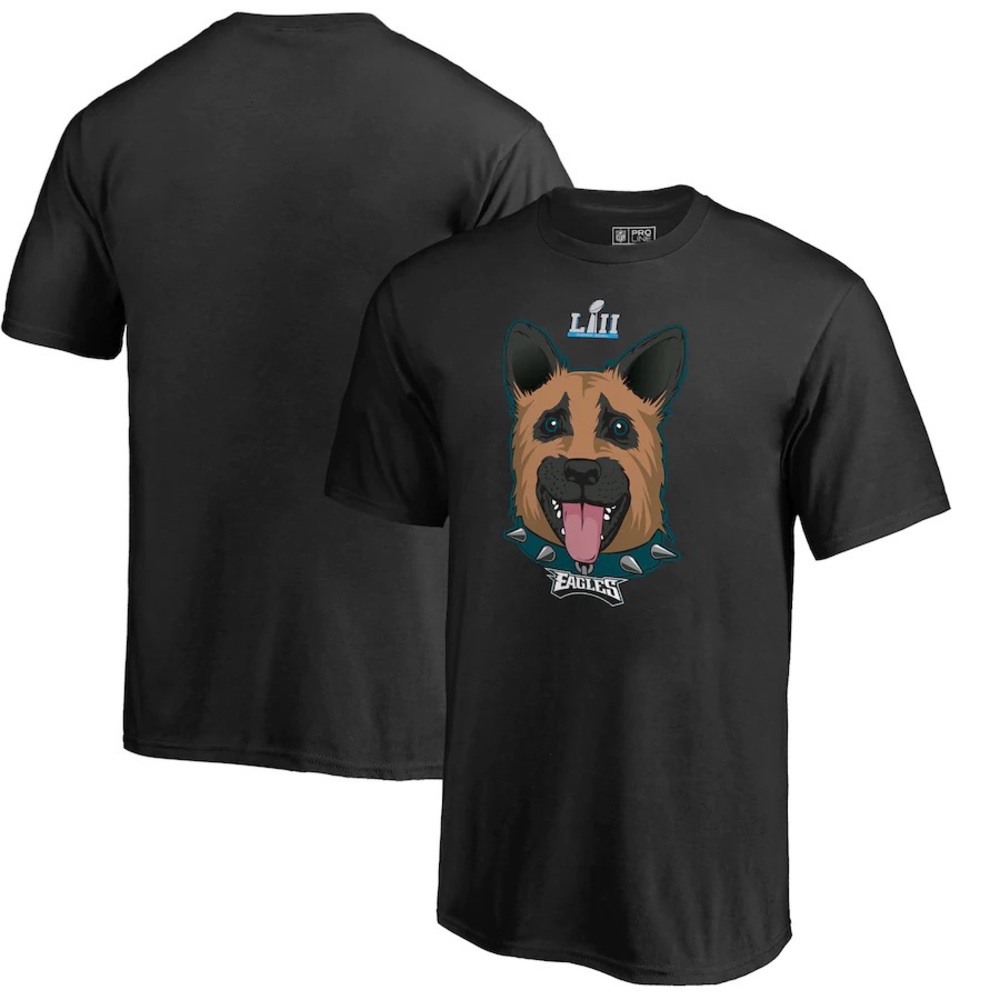 Philadelphia Eagles NFL Youth Super Bowl LII Dog Underdog T-Shirt Black XLarge